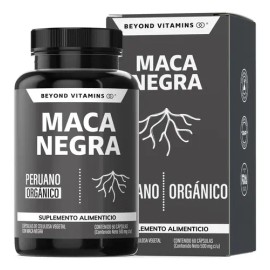 Maca Negra Peruana Orgánica 1000 Mg - Capsulas Maca Negra - Suplemento Alimenticio Vegano - Vitaminas Hombres / Mujer - 60 Cápsulas Beyond Vitamins