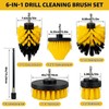 6Pcs Drill Brush Attachment Set，Multipurpose Cleaning Scrub Brush Kit with