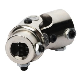 ROADFAR U Joint Universal Steering Shaft U Joint Coupler 13/16"-36 Spline * 3/4" DD Chrome Single U-Joint Shaft 83mm