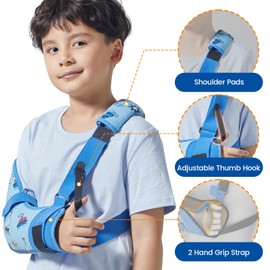 Willcom Kids Arm Shoulder Sling with Waist Strap, Immobilizer Brace Support for Broken Arm, Collarbone, Elbow, Wrist (Comfort Version, Right, XS)