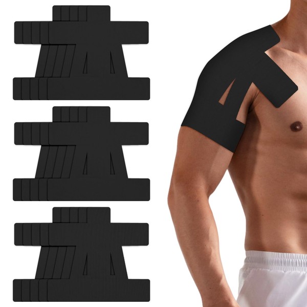 15 Pcs Precut Kinesiology Tape for Shoulder，Shoulder Tape for Shoulder