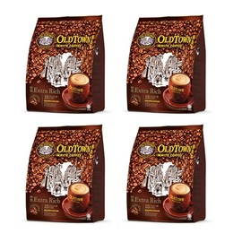 Old Town White Coffee 3 in 1 Extra Rich Dark Roast – 2/3/4 Packs (15 Sachets per Pack), Imported from Malaysia – Convenient Single-Serve Packets for Office, Travel, or Home Use (4, 15 sticks*4)