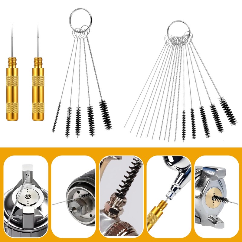 22Pcs Airbrush Cleaner for Spray Paint, Airbrush Cleaning Kit Accessories