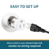2 Pack, Light Socket to Plug Adapter, Convert Light Bulb