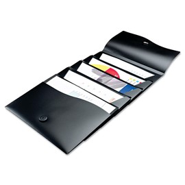 Avery 73517 Slide & View Expanding File, 5 Pockets, Polypropylene, Letter, Black