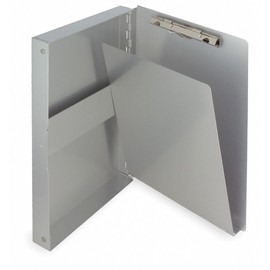 Saunders Silver Aluminum Storage Clipboard, Memo File Size, 6-1/8" W x 10-3/16" H, 3/8" Clip Capacity, 1 EA