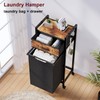Timberer Laundry Hamper, Laundry Sorter, Rolling Laundry Basket with Drawer,