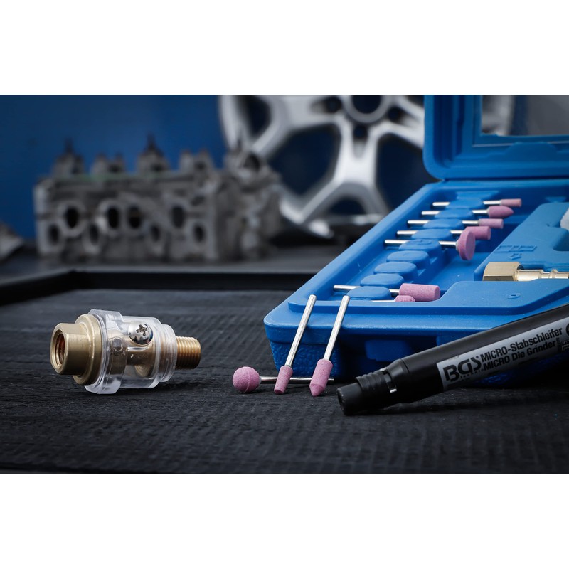 BGS 3249 Micro Air Grinder Kit, Multi-Colour, Set of 17