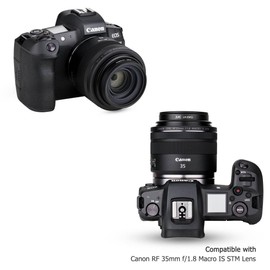 JJC EW-52 Lens Hood Reversible Lens Shade Cover for Canon RF 35mm f/1.8 Macro is STM Lens, Replace Canon EW-52 Lens Hood, Provide Lens with Extra Protector