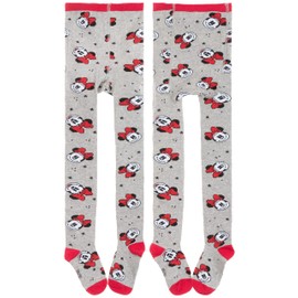 Brandsseller Baby Tights | Set of 2 | 2-24 Months | with Minnie Mouse and Winnie the Pooh Design, Minnie Mouse - Red/White/Grey
