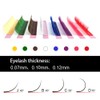 NAGARAKU Colourful Eyelash Extensions, 8 Mixed Rainbow Colours, Classic Individual