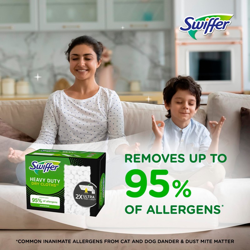 Swiffer Sweeper Heavy Duty Dry Multi-Surface Cloth Refills for Floor