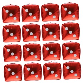 Hohopeti 20pcs Cube Dice Aluminum Foil Balloons Wedding Birthday Creative Foil Balloons for Theme Events
