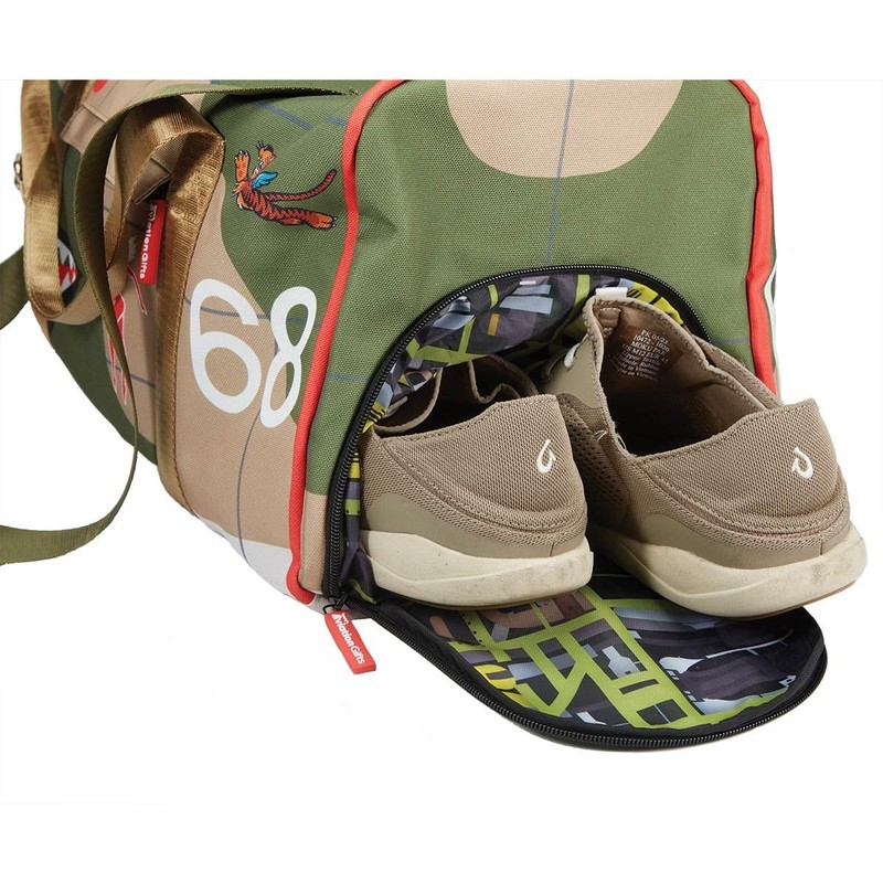 P-40 Flying Tigers All-Purpose Duffel Bag with Handle, Features Multiple