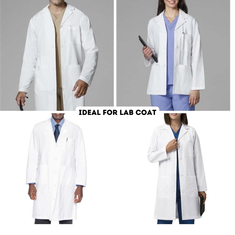 Lab Coat Buttons Clear 0.75in 4-Hole Sewing Buttons Color Clear