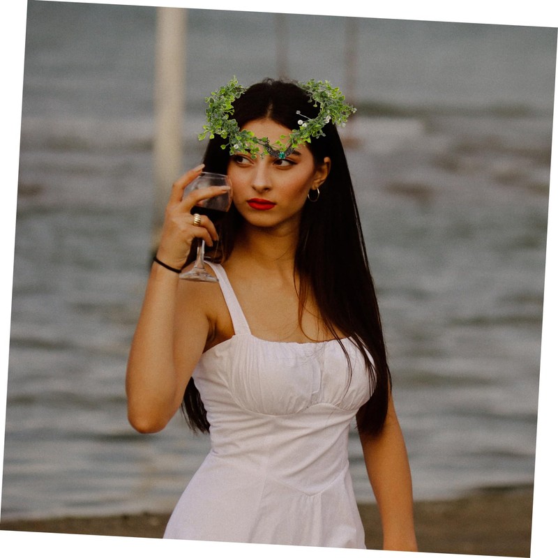 Baluue Leaf Headband for Weddings and Parties Realistic Hairpiece for