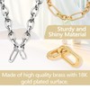 Sekonow 10Pcs 18K Gold Plated Carabiner Necklace Clasps and Closures,