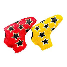 Snblzhef Golf Head Covers PU Club Accessories Golf Putter Cover Golf Club Head Covers Accessory Yellow