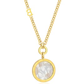 HIQUACC Long Tassel Sweater Necklace Crystal Rhinestone Pendant sweater chain for Women Girls (137 Circle Gold)