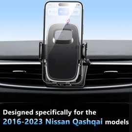 PANPHEN For Nissan Qashqai Phone Holder With Custom Base, Car Phone Holder for 2016 2017 2018 2019 2020 2021 Nissan Qashqai Accessories, Hands Free Nissan Phone Mount for 4.7-7 in Phones