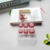 24 Pcs Summer Red French Tip Press on Short Square