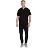Cherokee Scrubs for Men Zip Henley Top with 3 Pockets