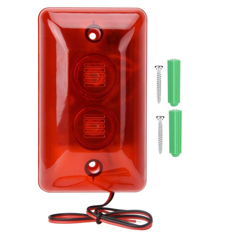 Sonew 12V Wired Alarm Strobe Siren Sound Siren Flashing Flashing