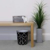 JVL Linear Black Waste Paper Bin, 27 x 25cm approx,