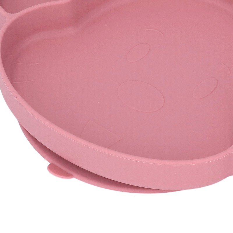 Baby Suction Plate Silicone Thick Edge Skid Resistance Cute Bear