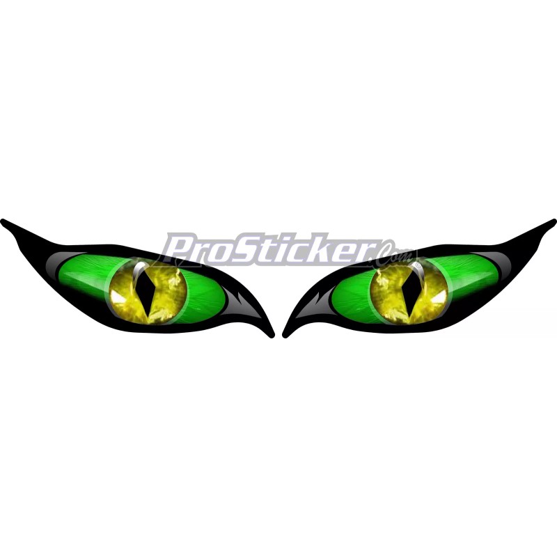 ProSticker 9020 (One Set) 5" x 12" Green Yellow Evil
