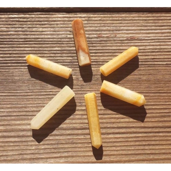 NATURAL GOLDEN QUARTZ SINGLE TERMINATED GEMSTONE CRYSTAL PENCIL POINT (ONE)