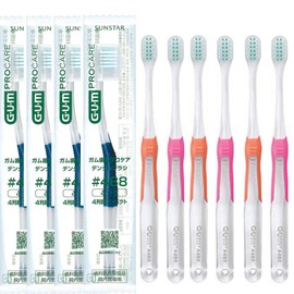 GUM Gum Periodontal Pro Care Dental Brush, 10 Pieces, Dental Clinic Handles, Color Selection (#488 (4 Row Ultra Compact))