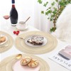 4Pcs Round Braided Woven Place Mats, 30 x 30cm Round