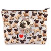 LEVLO Funny Pug Makeup Bag Pug Dog Lover Gift I