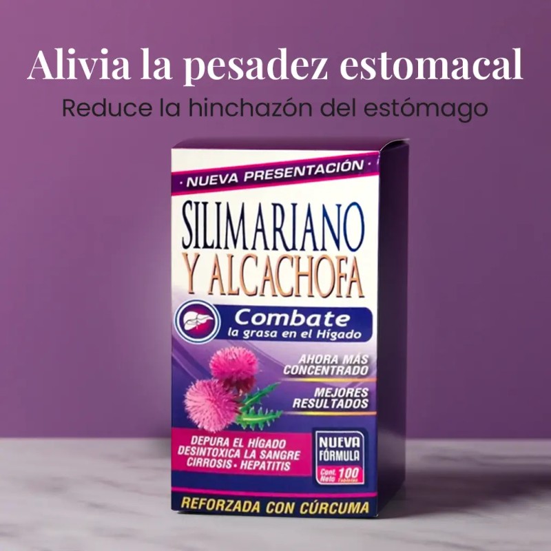 Silimarino Alcachofa 100tab Desintoxica Hígado Suplemento
