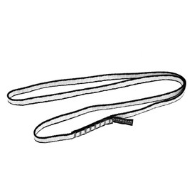 NewDoar Dyneema Climbing Sling 10 mm Loop Runner 22 KN 4840 lb Climbing Utility Rope Rock Climbing, Creating Anchor Systems, Abseiling Equipment, Perfect for Tree Work, Black/12 Inch (30 cm), 1 Piece