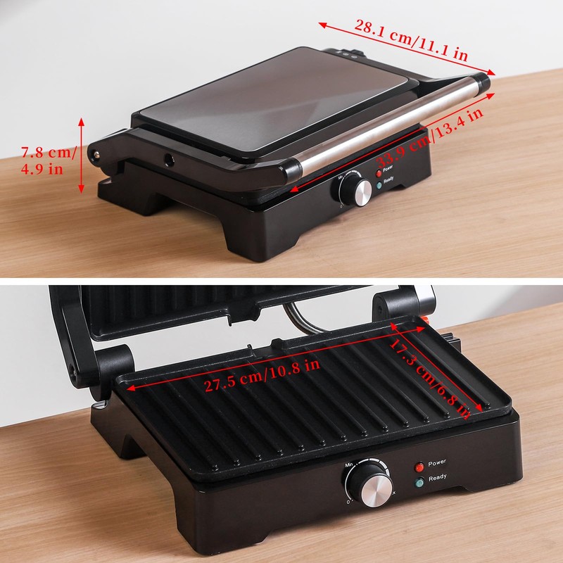 Panini Press Grill Sandwich Maker, Large Electric 3 in 1