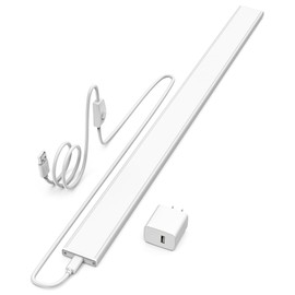 ASOKO Plug-in Under Cabinet Lighting, 24Inch LED Workbench Lights with Super Brighten 900Lumen and Dimmable 6000K Cool White, Memory Function Desk Lamp for Kitchen Sink/Desk/Workbench