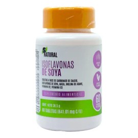 Isoflavonas de Soya SNatural con Maca y Vitaminas D3 B2, 60 Tabletas