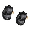 Rockcloud 2Pcs Black Obsidian Fox Cabinet Knob Door Cupboard Pull