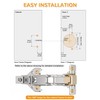 Chibery 2 Pack 180 Degree Soft Close Cabinet Hinges, Lazy