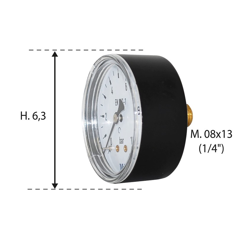 Boutté 2151408 Soft Grip Rear Tire Gauge 8 x 13