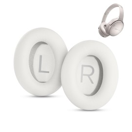 Gobelieve Ear Pads for Bose Quiet Comfort 35 Soft Protein Leather Replacement Earpads Ear Cushions Ear Pad for Bose QC 35/25 / 15 QC2 / Ae2 / Ae2i / Ae2W / Sound Link/Sound True (Black)