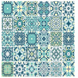 Mosaic Tile Stickers Pack of 24, for 200mm x 250mm / 20cm x 25cm / 8 x 10 Inch, Waterproof for Kitchen & Bathroom GT31