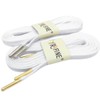 YJRVFINE Flat Waxed Shoe Laces: 2 Pairs Wax Shoelaces With