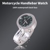 Motorcycle Handlebar Clock, Motorcycle Clock, Waterproof Silver Motorcycle Handlebar Glow