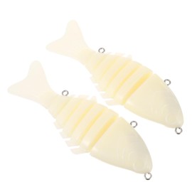 SUPVOX 2pcs Knobby Simulation Fishing Lures Realistic Blank Baits for Freshwater Fishing Material Lifelike Action to Attract Fish for All Trips