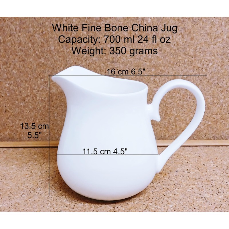 Classic & Elegant White Serving Jug 700 ml 24 fl