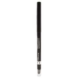 Rimmel London Exaggerate Waterproof Eye Definer Eyeliner, Highly Pigmented, Long-Wearing, Built-In Smudger, 262, Blackest Black, 0.01oz