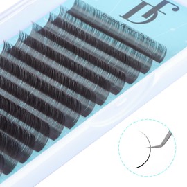 DF Dark Brown Lash Extension Volume Eyelash Extensions 0.05 C Curl 8-15mm Mixed Tray Individual Lash Extensions Classic Lash Extensions Soft Matte Black Single Lashes Professional Salon Use